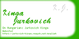kinga jurkovich business card